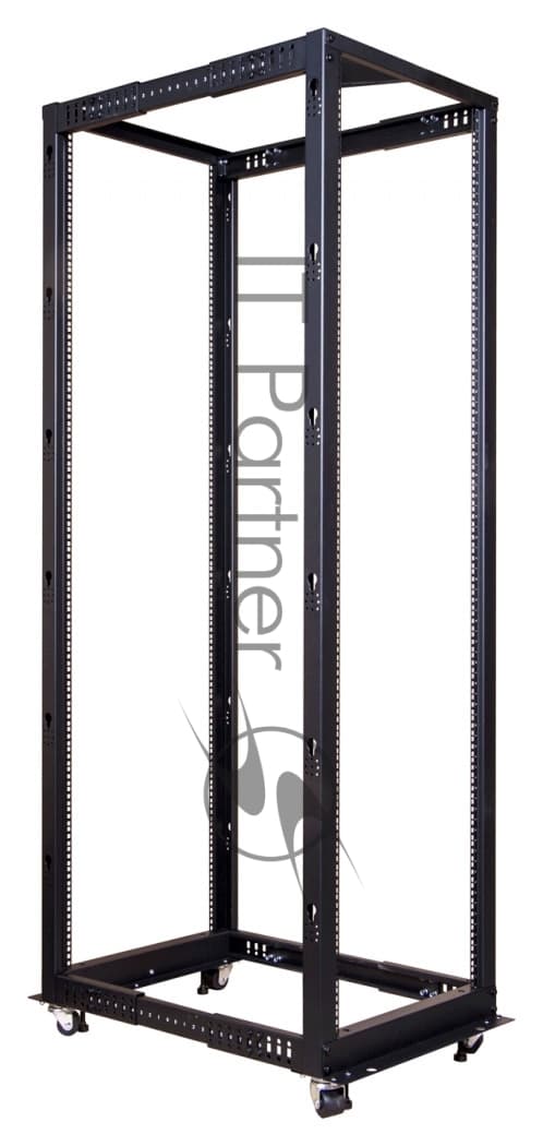 Стойка двухрамная Lanmaster TWT-RACK2-42U-ADJ 42U 480ммX560мм 1000кг черный