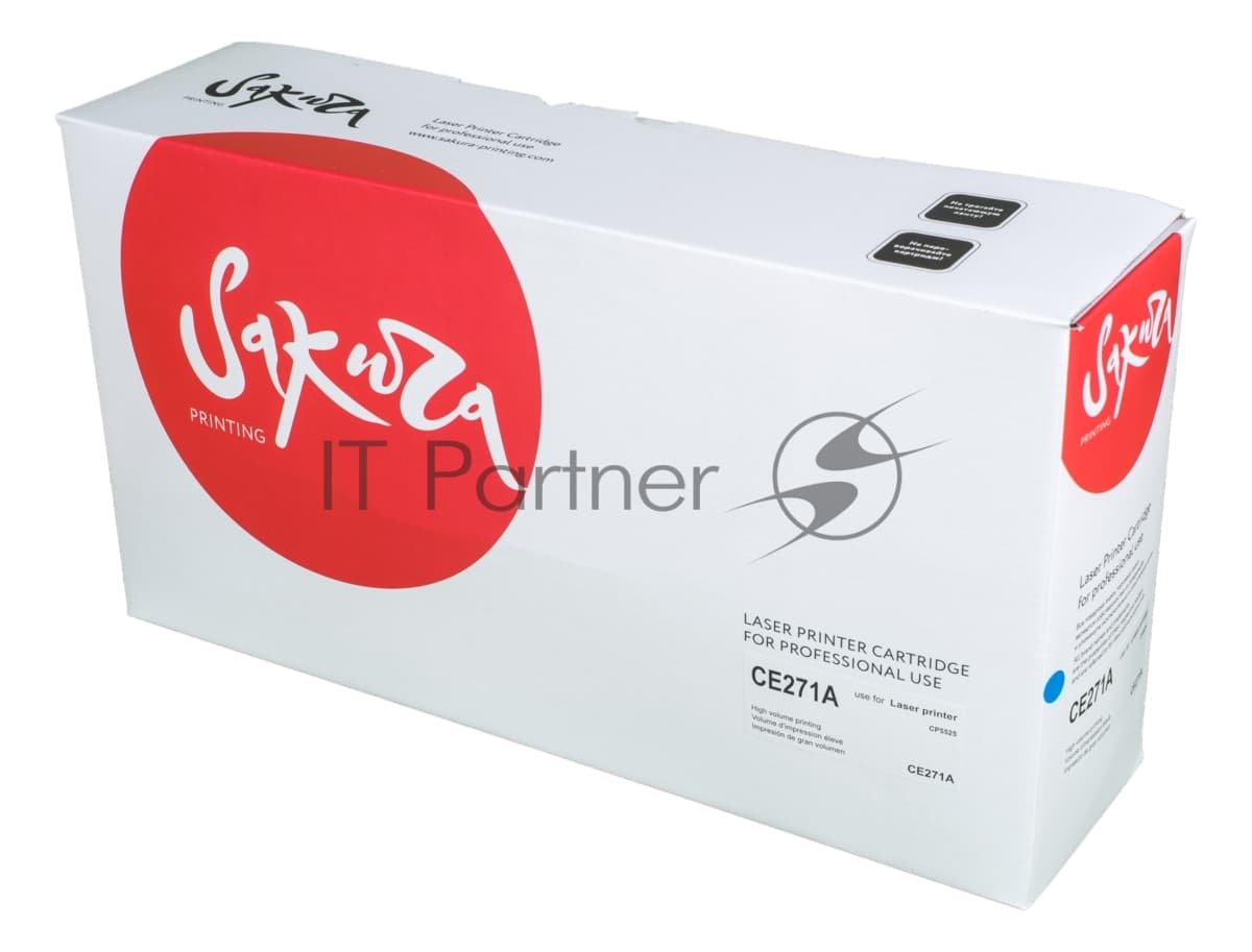 Картридж лазерный Sakura CE271A для HP LaserJet Enterprise M750xh, M750n, M750dn, CP5525xh, CP5525n, CP5525dn, синий, 15 000 к.