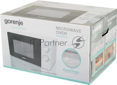 Микроволновая печь Gorenje MO20E1W белый, 20 л, 800 Вт, переключатели - поворотный механизм