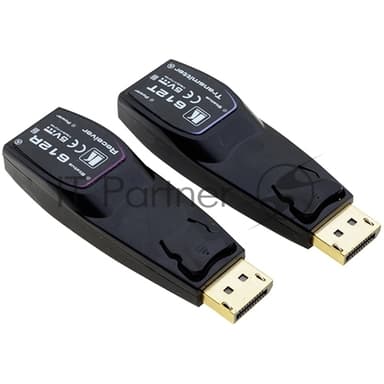 Передатчик и приемник сигнала DisplayPort Kramer Electronics 612R/T 1.2 по волоконно-оптическому кабелю; кабель 2LC, многомодовый ОМ3, до 100 м, поддержка 4К60 4:4:4