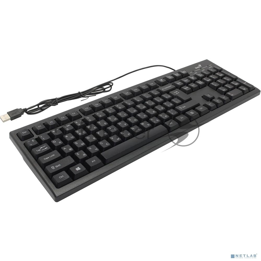 Клавиатура проводная GENIUS SlimStar 100 черный (USB, 105 клавиши)