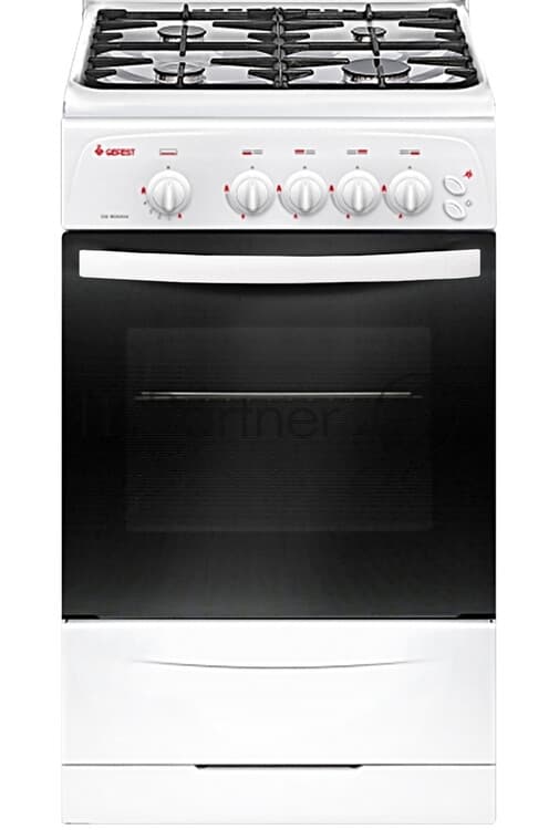 Плита газовая Gefest CG 50M04 K73 белый, конфорок 4 шт, духовка 42 л, 50 см x 85 см x 57 см