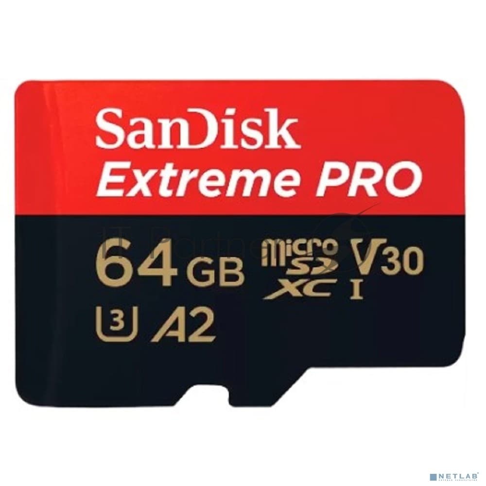 Флеш карта SanDisk Extreme Pro microSD UHS I Card 64GB for 4K Video on Smartphones, Action Cams & Drones 200MB/s Read, 90MB/s Write, Lifetime Warranty