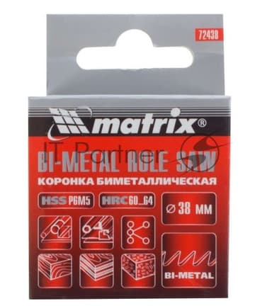 Коронка Matrix BIMETAL, 38 мм