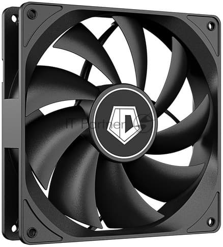 Вентилятор для корпуса ID-COOLING FL-12025K 120x120x25мм (80шт./кор, 3pin, черный, 1250об/мин, супертихий) BOX