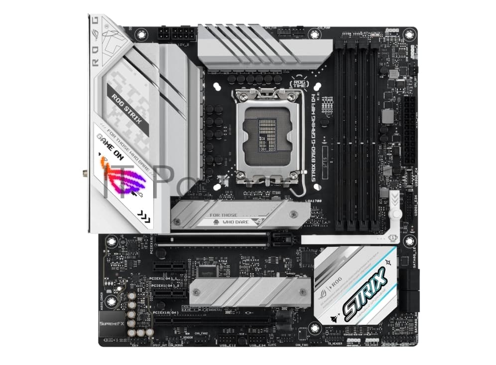 Материнская плата ASUS ROG STRIX B760-G GAMING WIFI D4, LGA 1700, Intel B760, 4xDDR4, 4xSATA, 2xM.2, 1xPCI-E 5.0 x16, 1xPCI-E 4.0 x4, 1xHDMI, 1xDP, 1x 2.5Gb LAN, 1xUSB-A 3.2 Gen 2, 2xUSB-A 3.2 Gen 1, 4xUSB-A 2.0, 1xUSB-C 3.2 Gen 1, 1xUSB-C 3.2 Gen 2x2, 7x3.5 мм, 7.1, Micro-ATX