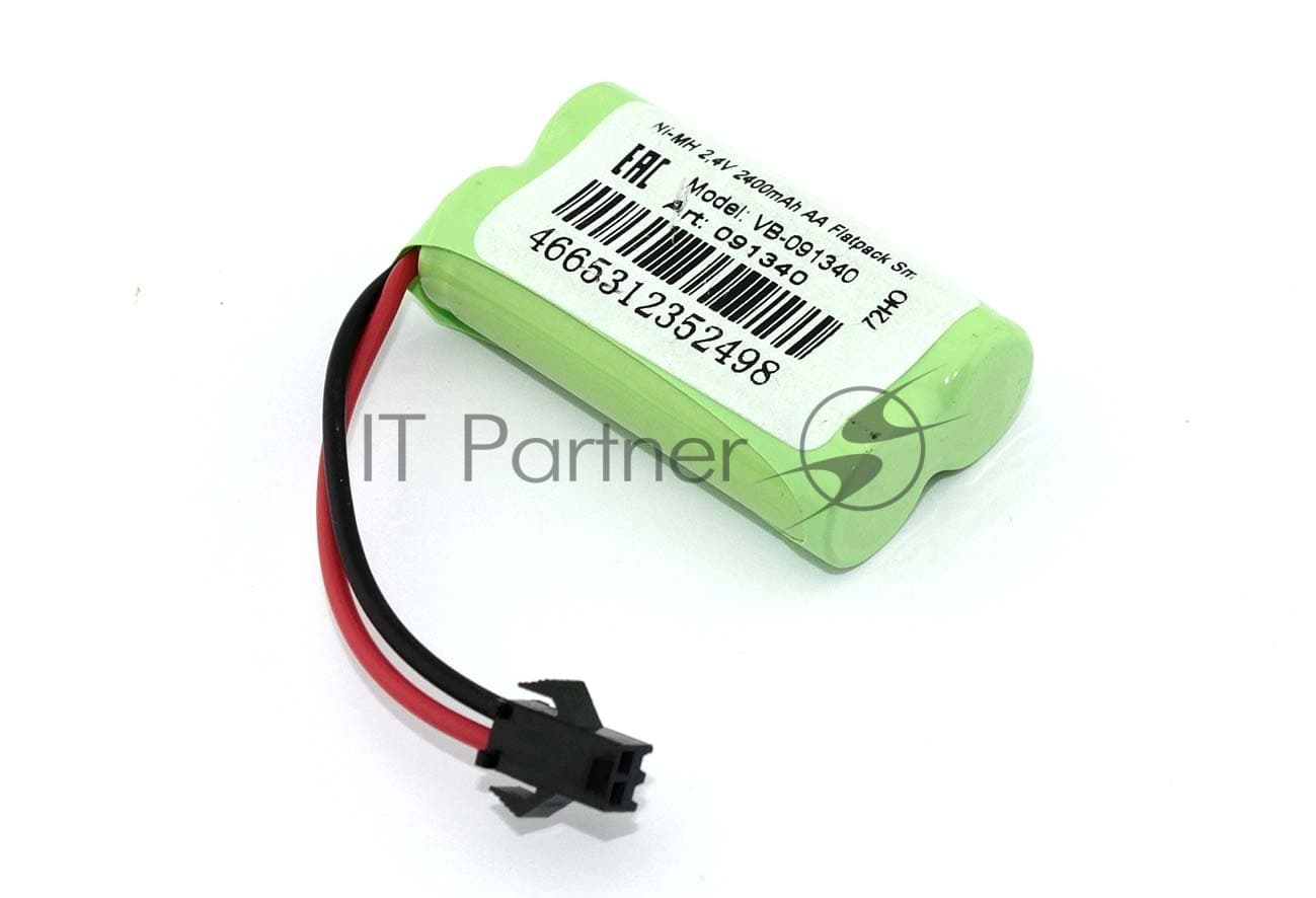 Портативный аккумулятор Ni-MH 2.4V 2400mAh AA Flatpack разъем SM