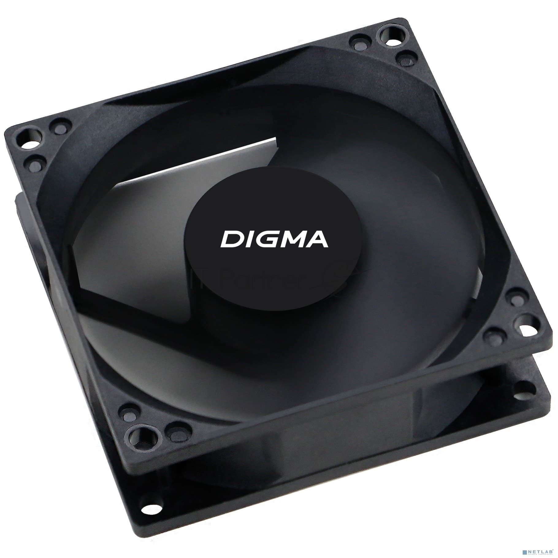 Вентилятор для корпуса Digma DFAN-80 черный, 80 мм, 1800 об/мин, 23 дБ, 4 pin