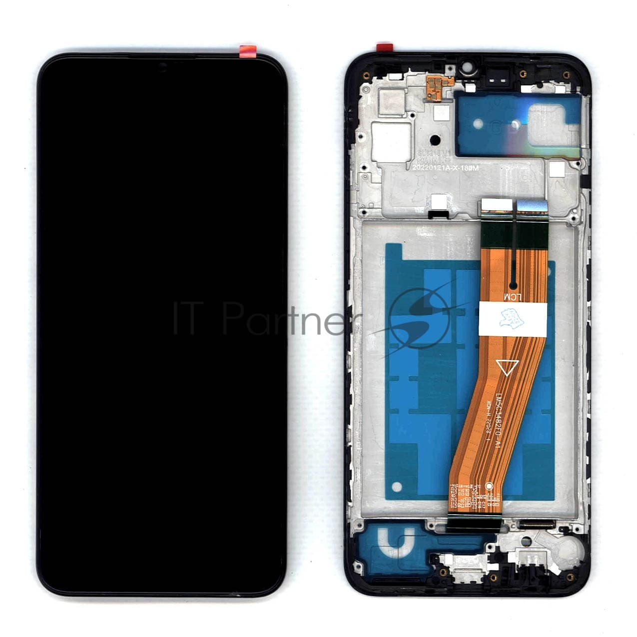 Дисплей для Samsung Galaxy A03 SM-A035F черный с рамкой