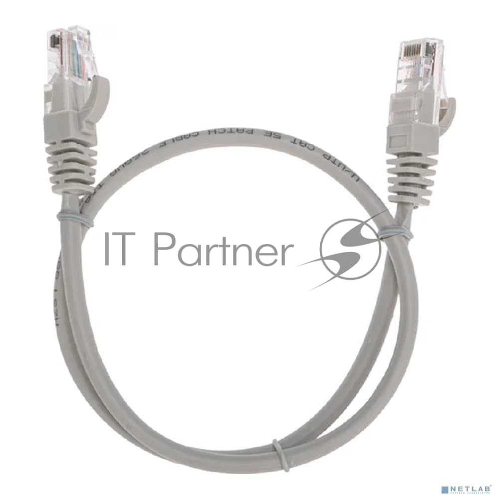 Патч-корд U/UTP, CAT 5e, RJ45-RJ45, 26AWG, ZH нг(А)-HF, серый, 0,5м Rexant
