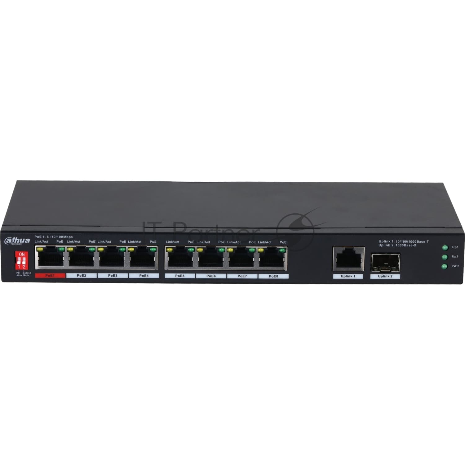 Коммутатор Dahua DH-PFS3110-8ET1GT1GF-96 8x100Mb 1G неуправляемый