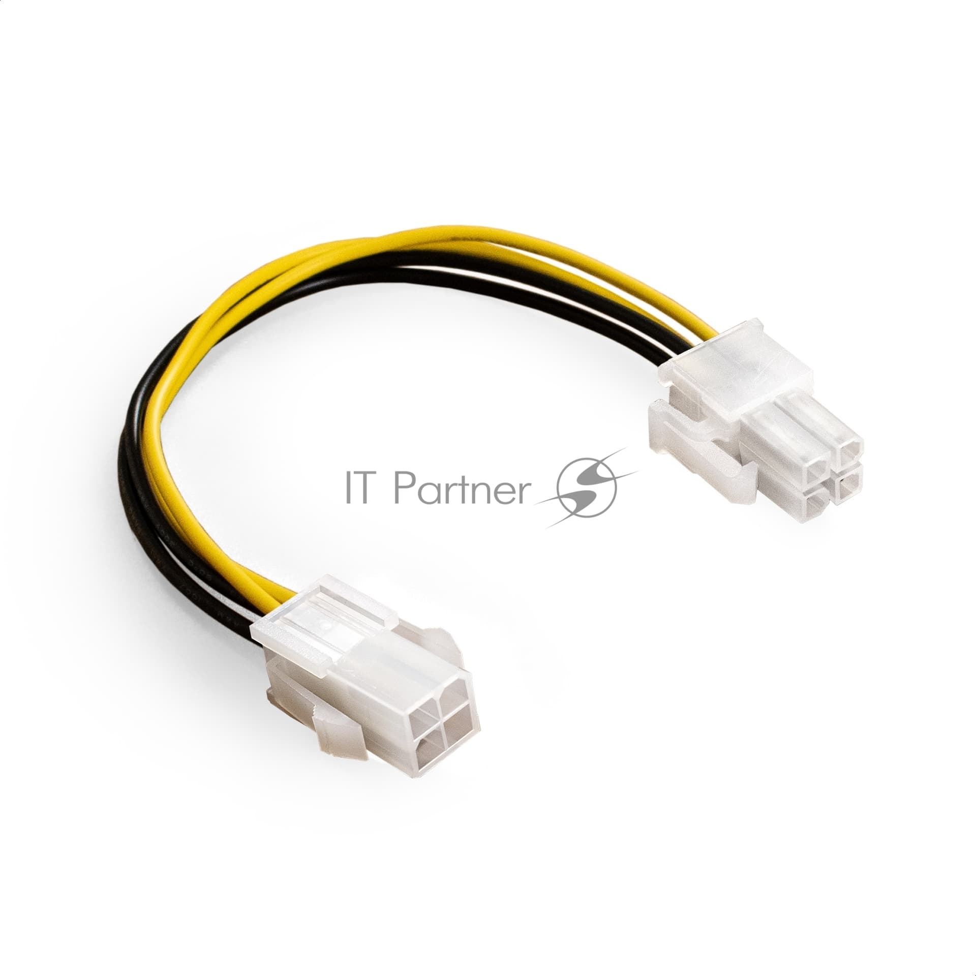 Удлинитель кабеля питания материнской платы +12V ExeGate EX-EXT-4M4F-0.2 (4pin EPS12V M/4pin EPS12V F, 0,2м)