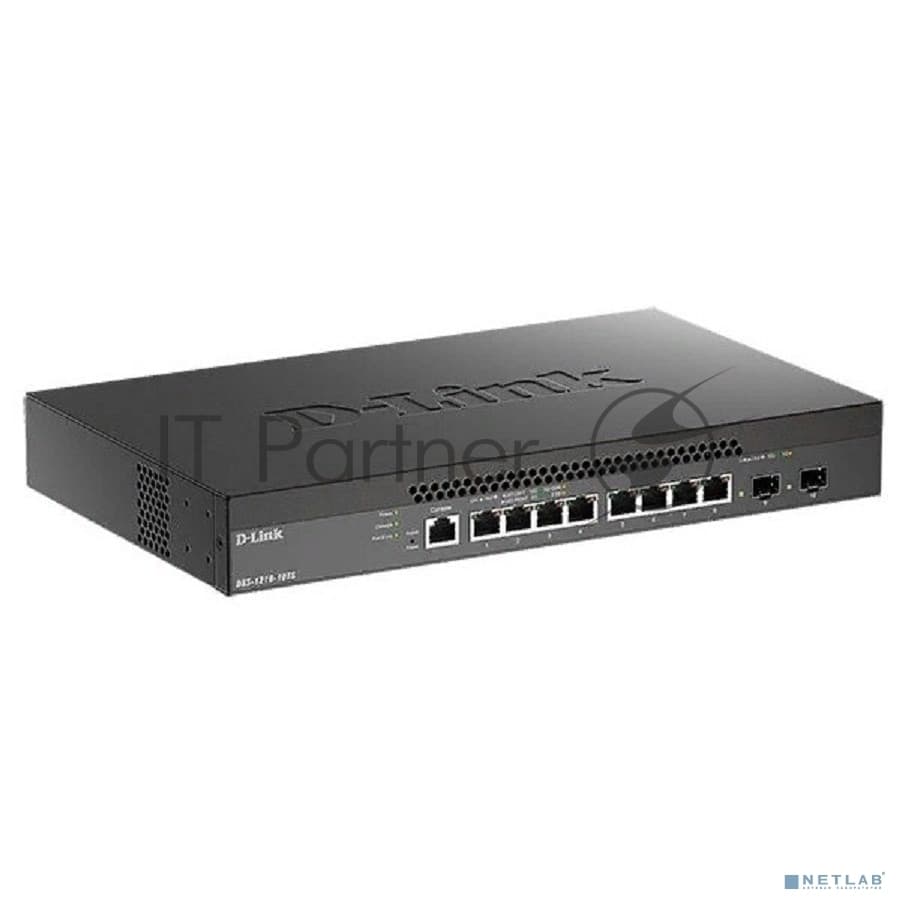 коммутатор D-Link PROJ Настраиваемый L2+ коммутатор, 8x10GBase-T, 2x10GBase-X SFP+, CLI, консольный порт RJ-45