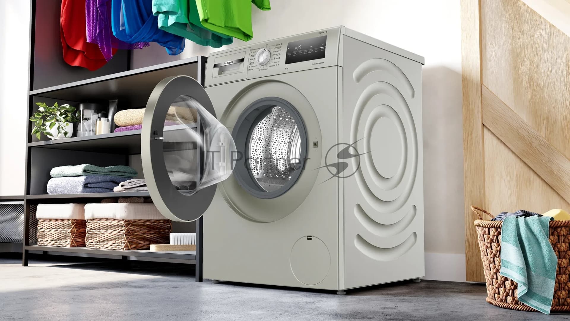 Стиральная машина Bosch WAN2420XME серебристый, загрузка фронтальная 8 кг, 1200 об/мин., класс: А+++