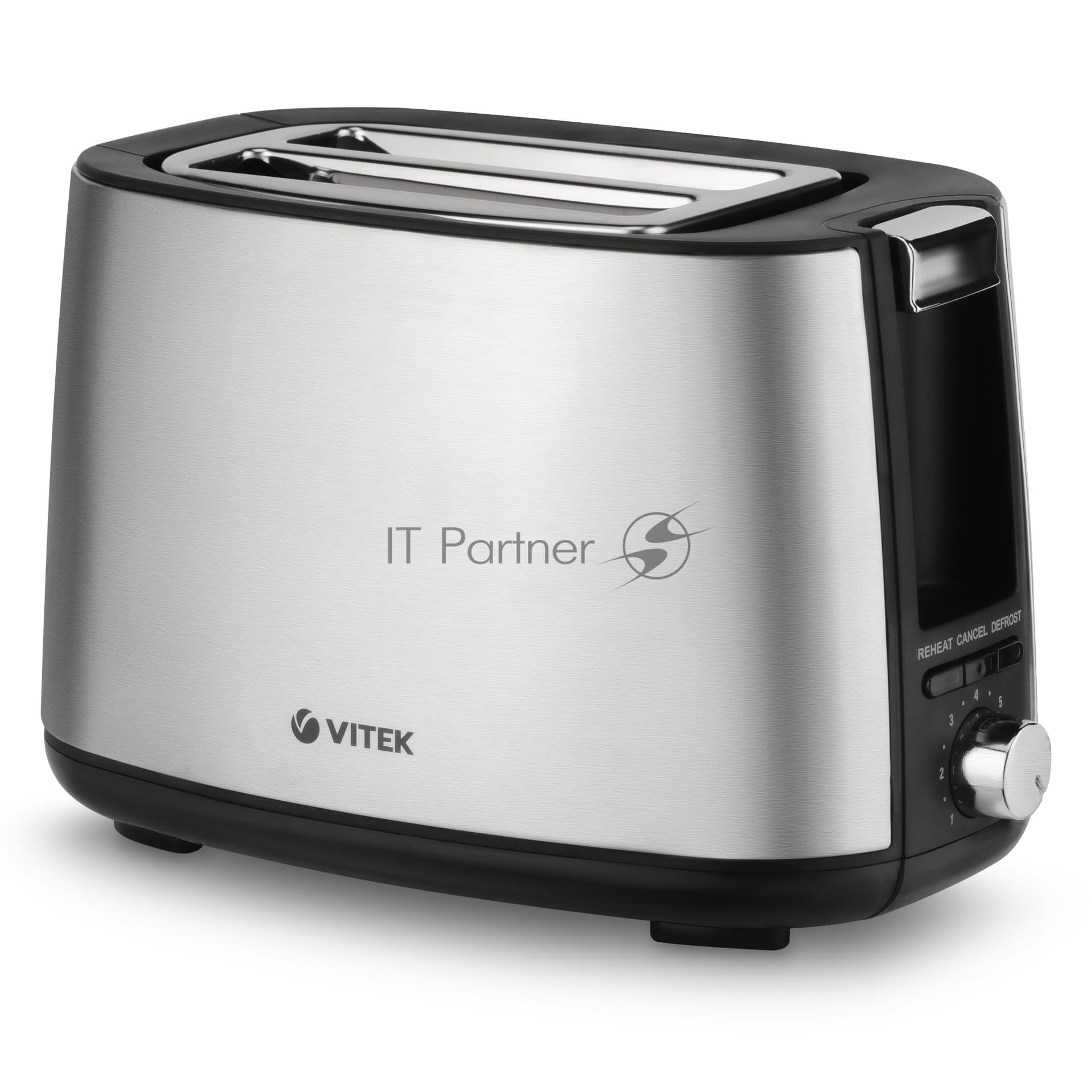 Тостер Vitek VT-7170 750Вт черный/стальной