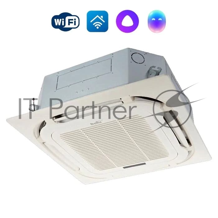 Блок внутренний сплит-системы кассетного типа Ballu Machine BLC_C/in-24HN1_21Y 24000 BTU, 70 м², охлаждение, обогрев, осушение