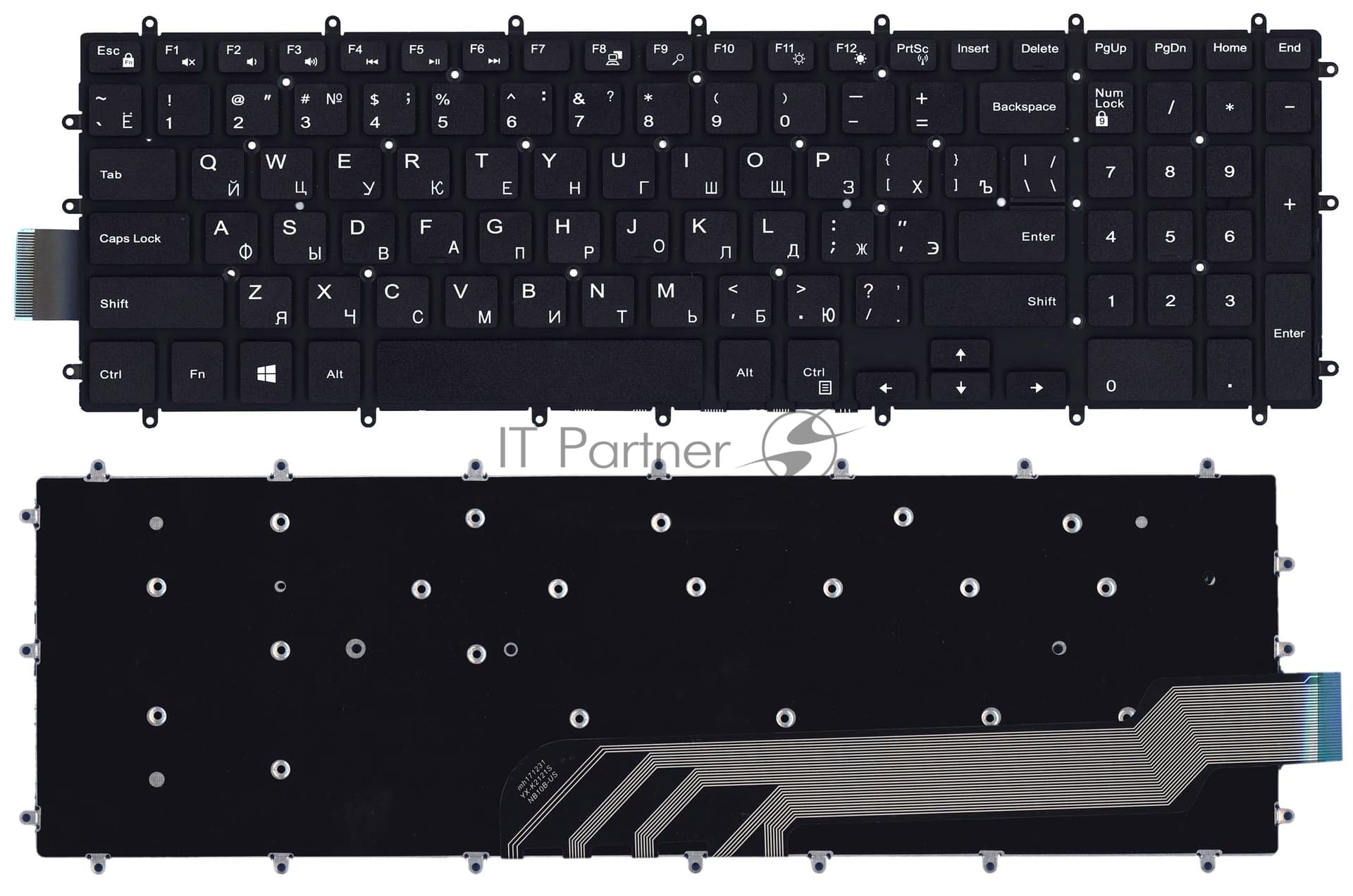Клавиатура для ноутбука Dell Vostro 15-3583 черная
