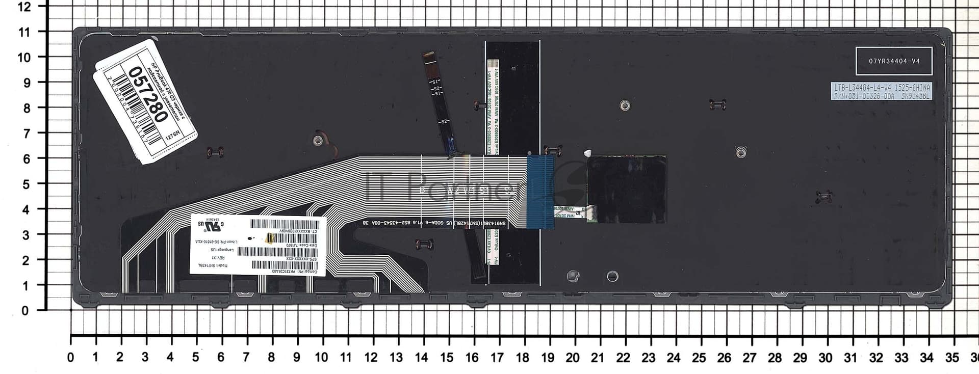 Клавиатура для ноутбука HP ZBook 15 G3 17 G3 черная с подсветкой с указателем