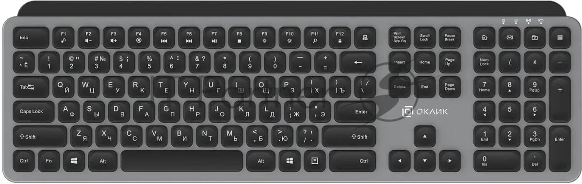 Клавиатура Oklick K859W беспроводная, радиоканал, серый