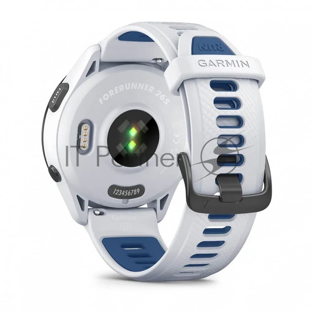 Смарт-часы Garmin Forerunner 265 33мм 1.3" AMOLED корп.черный/белый рем.белый (010-02810-11)