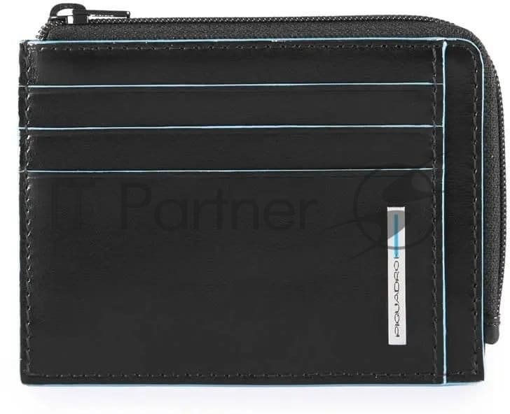 Чехол для кредитных карт Piquadro Blue Square PP4822B2R/N, натур.кожа, черный