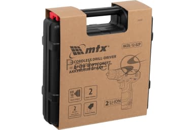 Дрель-шуруповерт аккумуляторная MTX MCDL-12-02P, Аккумуляторная, 12В, 2 АКБ, Кейс