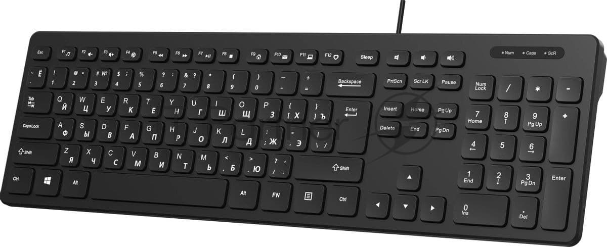 Клавиатура проводная Oklick K733, USB, черный
