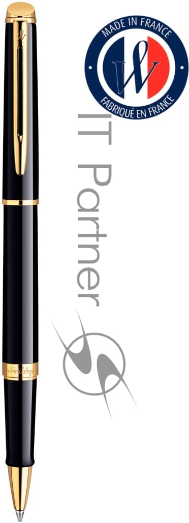 Ручка роллер Waterman Hemisphere (CWS0920650) Mars Black GT F черн. черн. подар.кор.