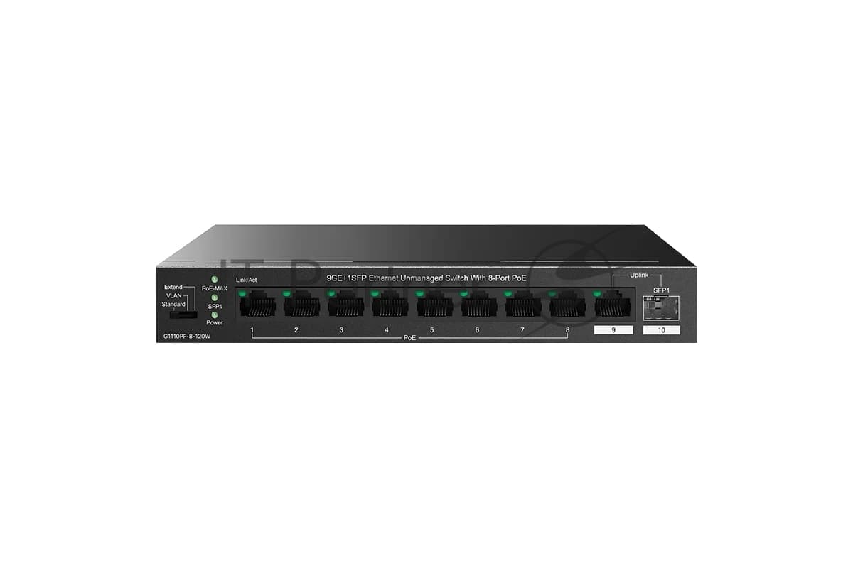 Коммутатор 8PORT 9GE+1SFP TEG1110PF-8-120W TENDA