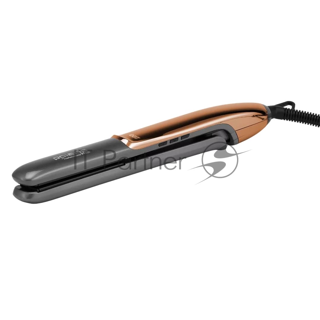 Выпрямитель для волос Polaris PHSS-2098TTi Tourmaline PROF графитовый/золотой