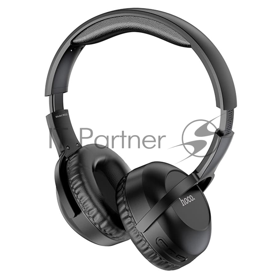 Беспроводные/проводные наушники Hoco W33 черный, полноразмерные, Bluetooth + проводной, складная конструкция, до 10 ч.