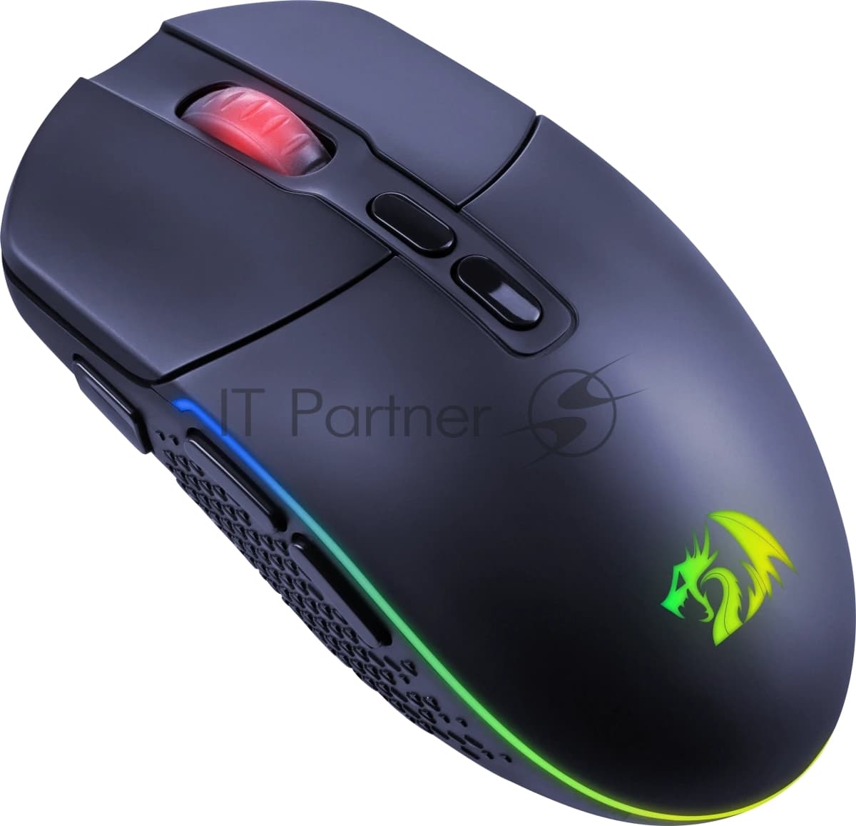 Мышь беспроводная Redragon 2.4G,проводная игровая 7+кн.колесо 10000dpi RGb черный Invader Pro
