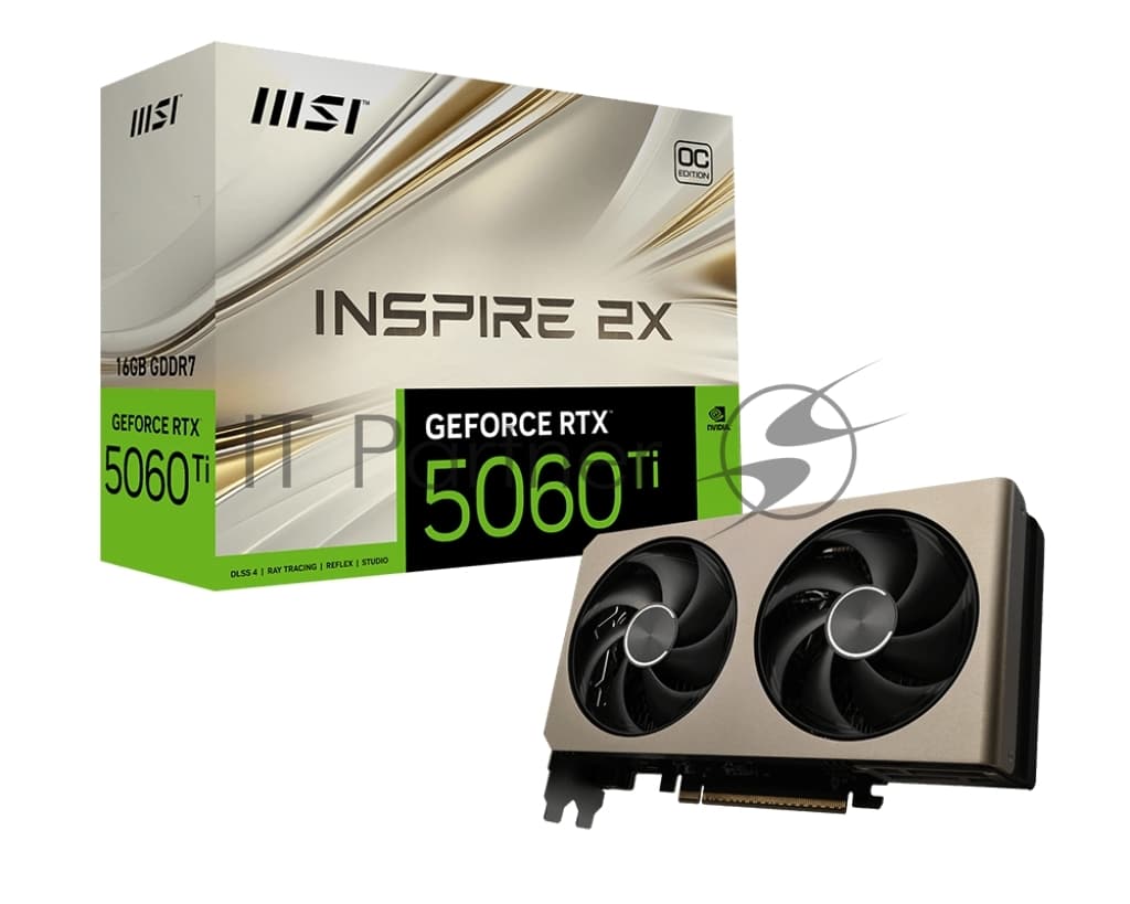 Видеокарта MSI RTX5060Ti INSPIRE 2X 16GB GDDR7 128bit 3xDP HDMI 2FAN RTL