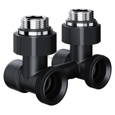 Узел нижнего подключения Royal Thermo Design угловой 1/2"х3/4" EK черный