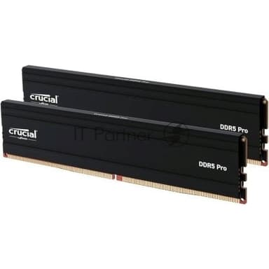 Оперативная память Crucial Pro Gaming by Micron DDR5-6400 64Gb Kit (2x32Gb) UDIMM CL40 Black 1.35V, 1 Year Warrаnty