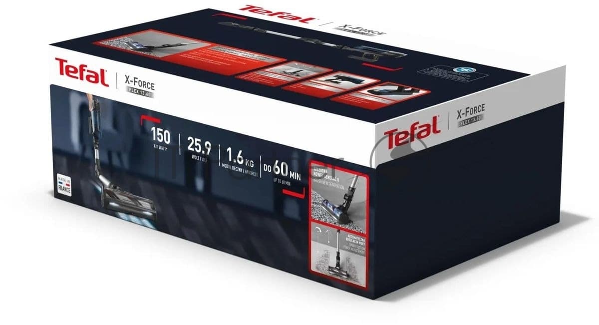 Пылесос Tefal X-Force Flex TY9L42WO 380Вт серый/зеленый