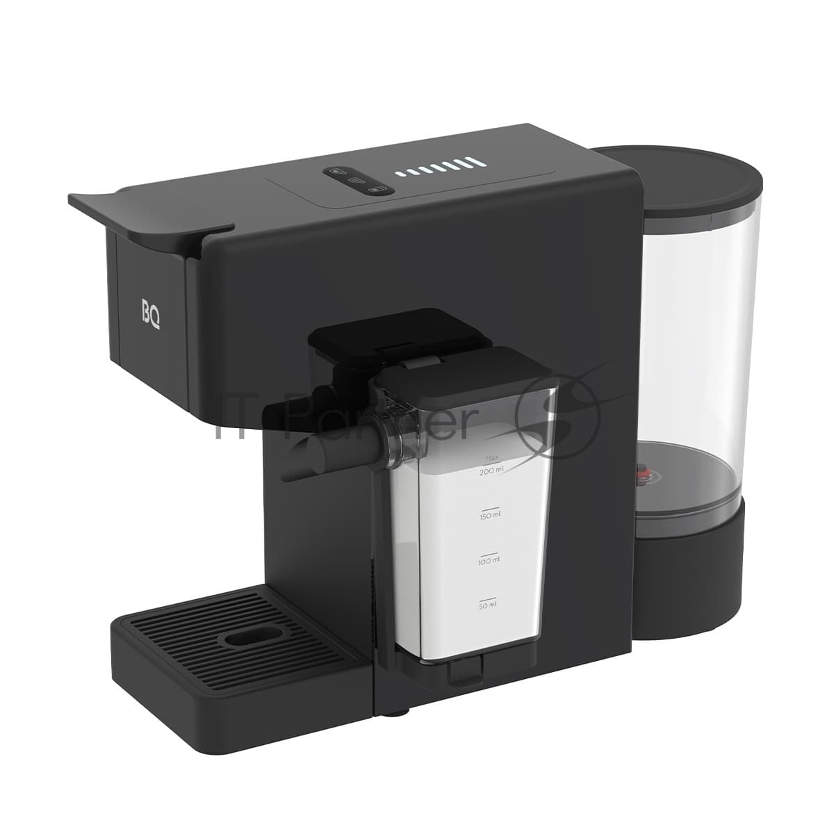 Капсульная кофеварка BQ CCM1064A Black. 3 в 1: Nespresso, Dolce Gusto, молотый кофе/Давление 20 бар/Итальянская помпа/Автоматический капучинатор/DuoBoil - технология быстрого приготовления кофейных напитков/Выбор объема порции/Объем резервуара для воды 850 мл/Объем резервуара для молока 200 мл/Длина шнура 1 м/Автооключение/Защита от перегрева/Съемный лоток для сбора капель