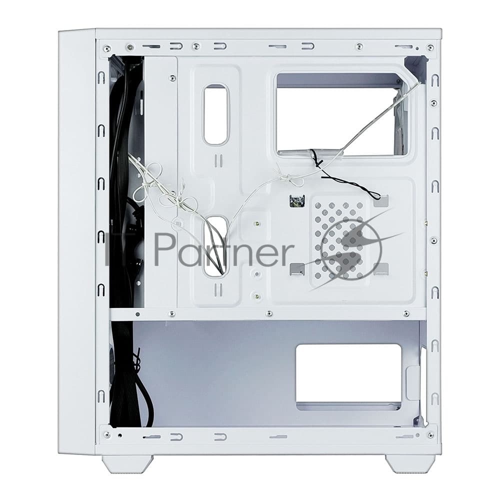 Ginzzu CL640 mATX FAN 4*12FRGB передняя панель Сетка Белый