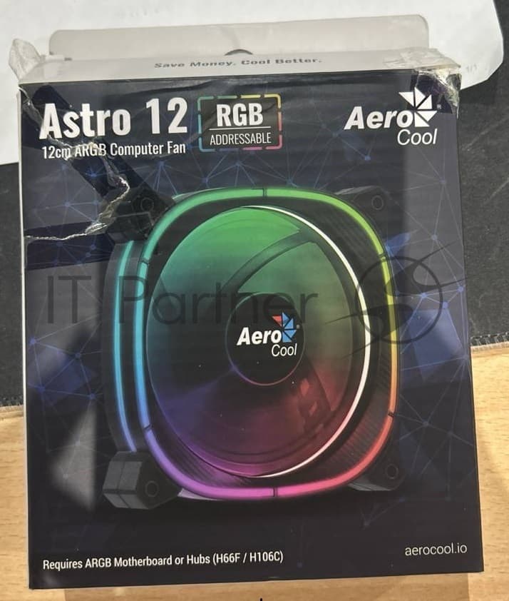 Вентилятор для корпуса Aerocool/Formula Astro 12 ARGB черный, 120 мм, 1000 об/мин, 17.5 дБ, 6 pin