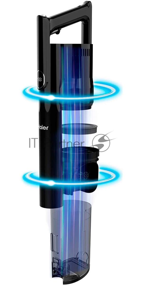 Пылесос вертикальный Haier HVC-D250 черный, питание от аккумулятора, 250 Вт, уборка сухая, пылесборник 0.8 л