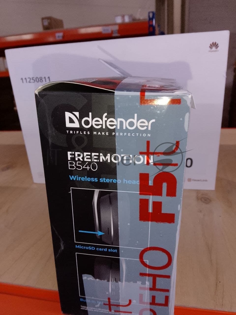(Поврежденная упаковка) Гарнитура беспроводная DEFENDER FreeMotion B540 черный (bluetooth) (63540_ВУ)