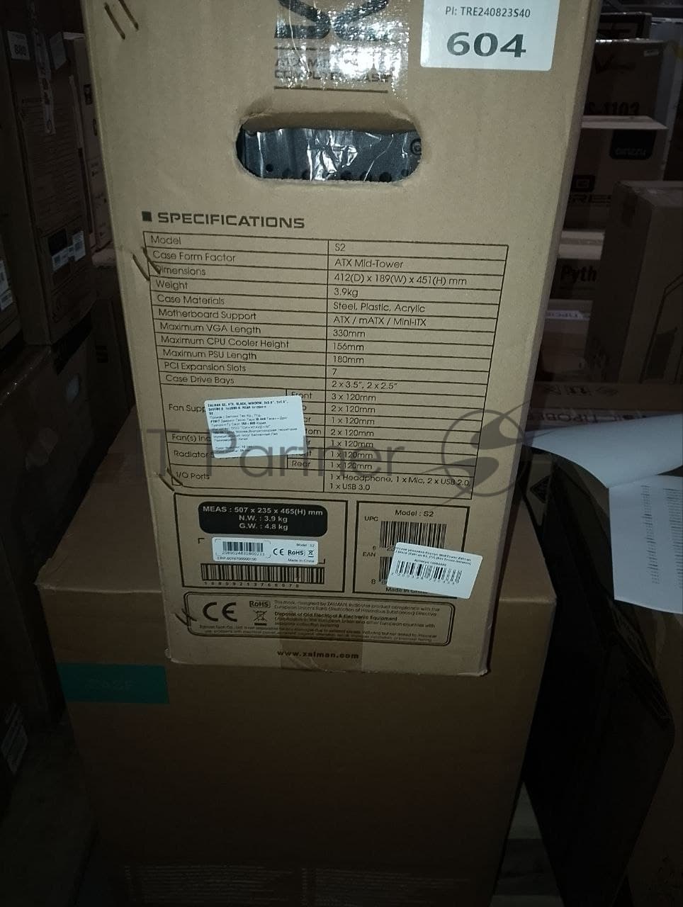 (Поврежденная упаковка) Корпус MidiTower Zalman S2 черный (Zalman S2_ПУ) (без блока питания)