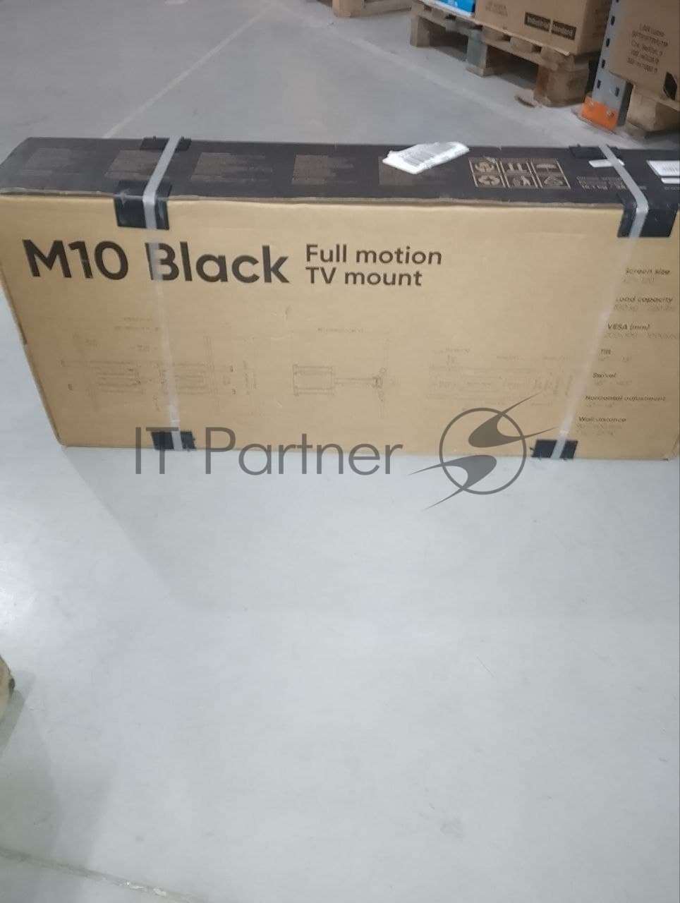 (Поврежденная упаковка) Кронштейн для ТВ ONKRON M10 черный (max VESA 1000x600 мм., настенный, наклонно-поворотный, max 100 кг) (M10-B)