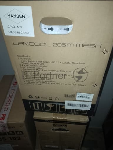 (Поврежденная упаковка) Корпус Mid Tower Lian Li LANCOOL 205M MESH Snow (mATX, без БП, ARGB, 2xUSB Type-A) (G99.OE744MX.10)
