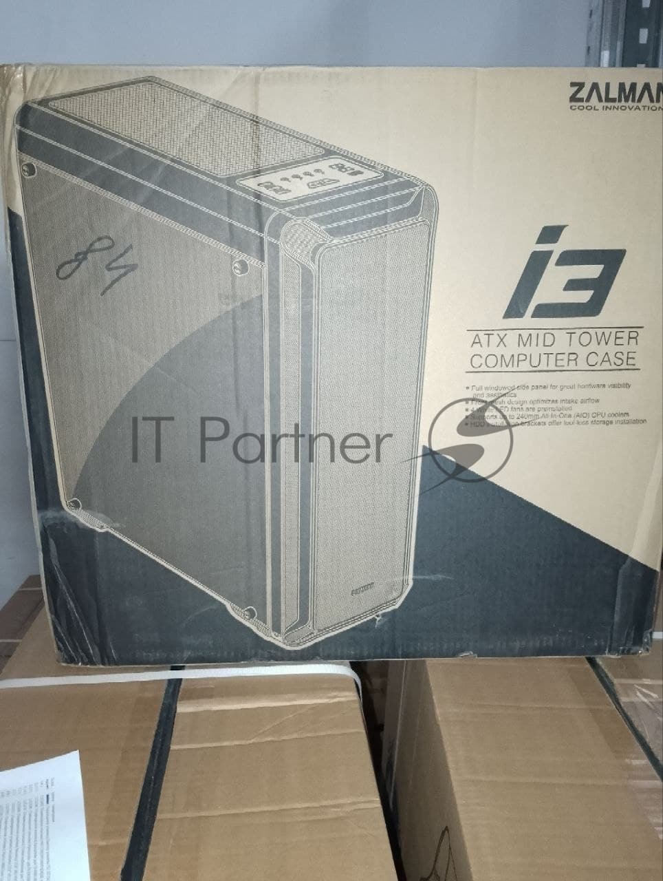 (Поврежденная упаковка) Корпус MidiTower Zalman i3 черный (Zalman i3_ВУ) (без блока питания)