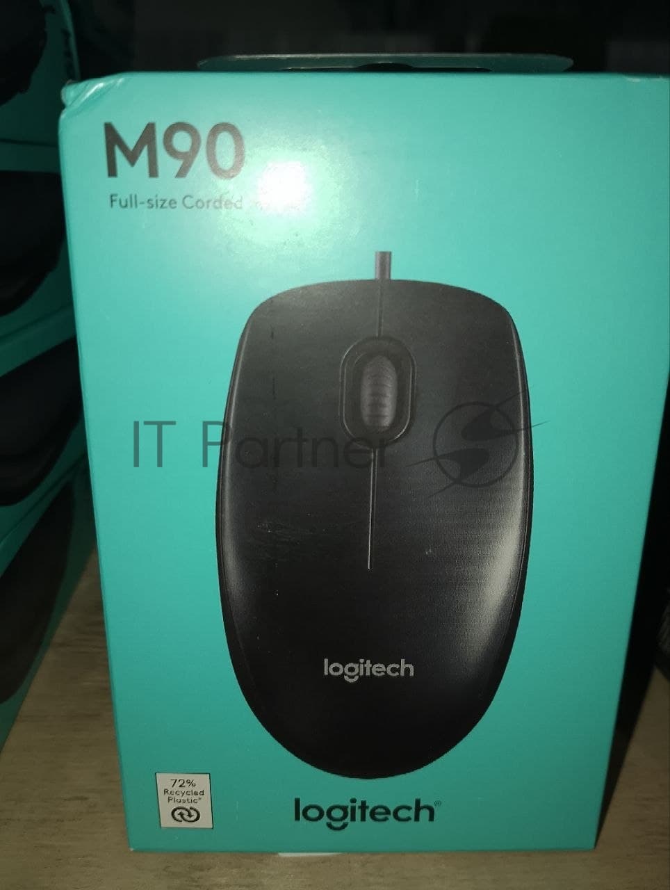 (Поврежденная упаковка) Мышь проводная Logitech M90 черный (USB, оптическая, 1000dpi, 2but) (910-001795)