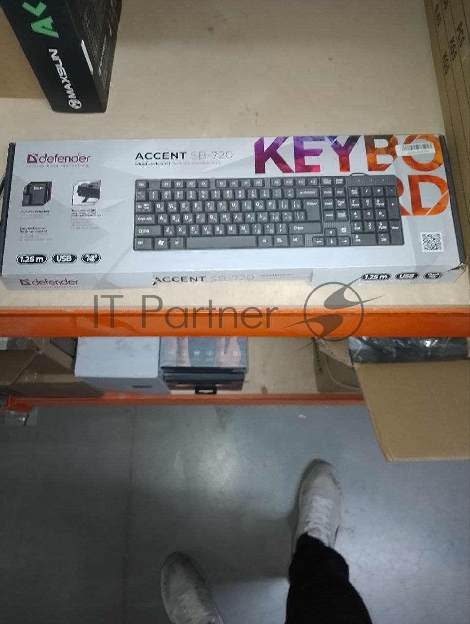 (Поврежденная упаковка) Клавиатура проводная DEFENDER Accent SB-720 черный (USB, 102 кл.)