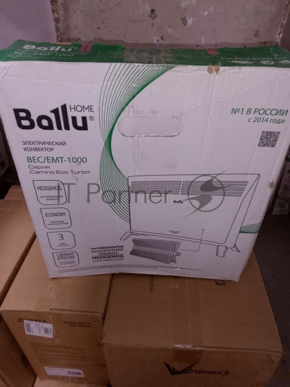 (Поврежденный товар) Конвектор электрический Ballu Solo Turbo BEC/SMT-1000 белый (мощность 1 кВт, площадь 15 м2) (НС-1166357_(Поврежденный товар) 000643)