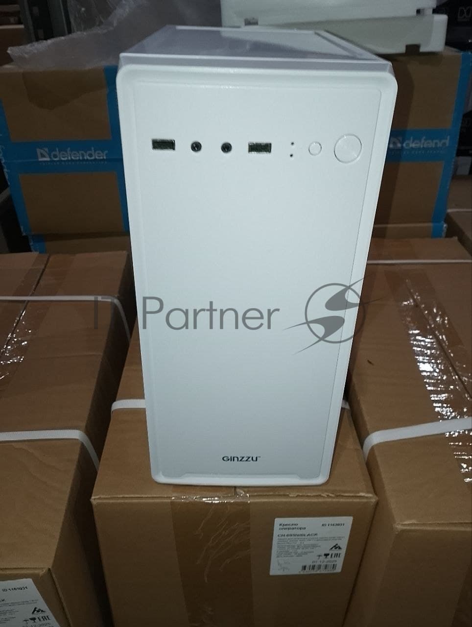 (Поврежденный товар) Корпус MiniTower Ginzzu B185 White mATX,2xUSB2.0, белый,w/o PSU, w/o fan (Ginzzu B185_(Поврежденный товар) 004885)