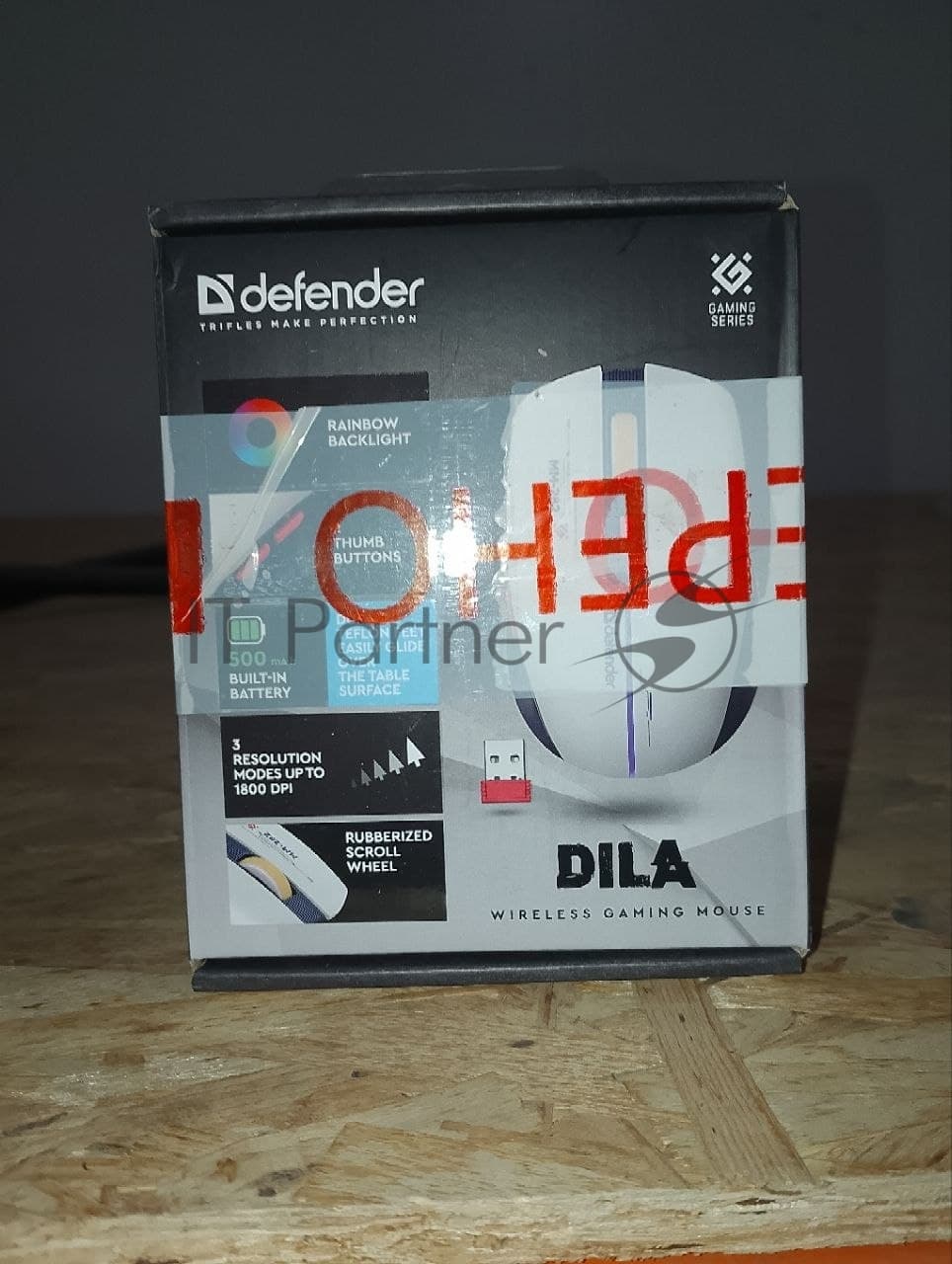 (Поврежденный товар) Мышь беспроводная DEFENDER Dila MM-282 blue/белый (USB, 5 кнопок, оптическая, 1800dpi) (52282_(Поврежденный товар) 005803)